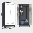 Metal Cleaning Storage Cabinet Double Door Clean Tools Lockers