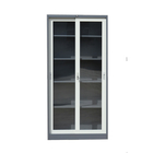 Steel Sliding Door Cupboards Office Storage With Glass Doors