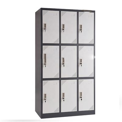 Durable Gym Clothes Cabinet 9 Doors Locker Staff Lockers